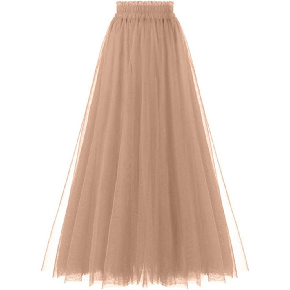 WOMEN'S Tulle Layered Skirts Champagne - Picture 1 of 4